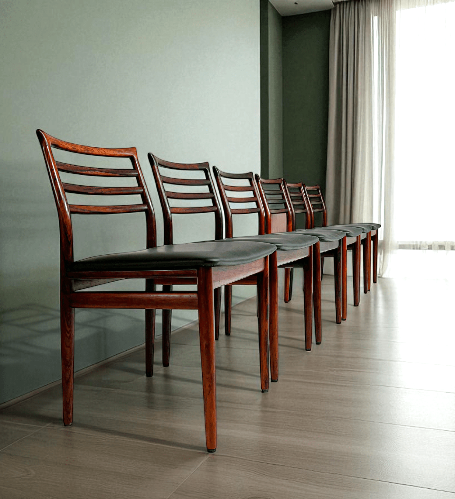 Läs mer om artikeln Erling Torvits Sorø Stolefabrik stol i palisander. 49 cm bred