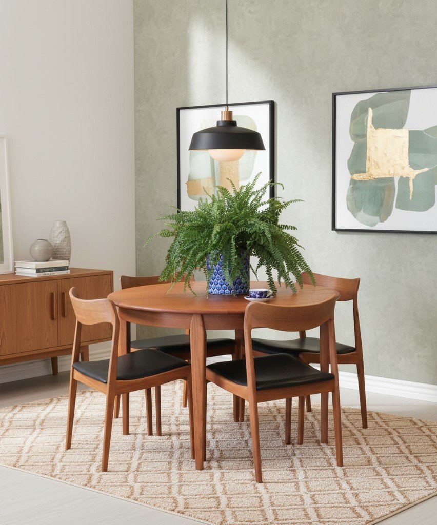 Danskt runt matbord i teak från Sigh & Sons Møbelfabrik