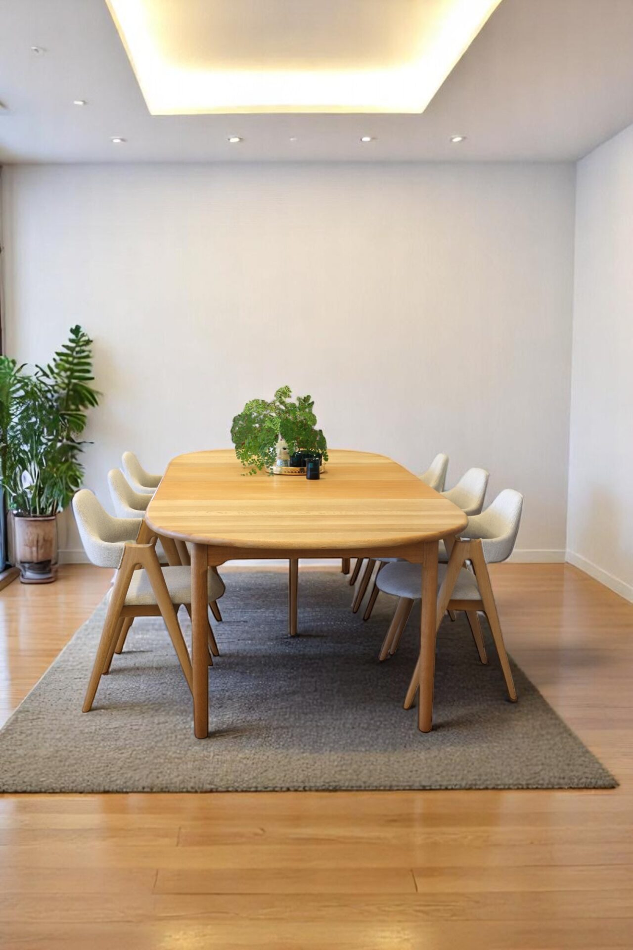 Läs mer om artikeln Kurt Østervig matbord i massiv ek. 160x120x74+2×50 cm