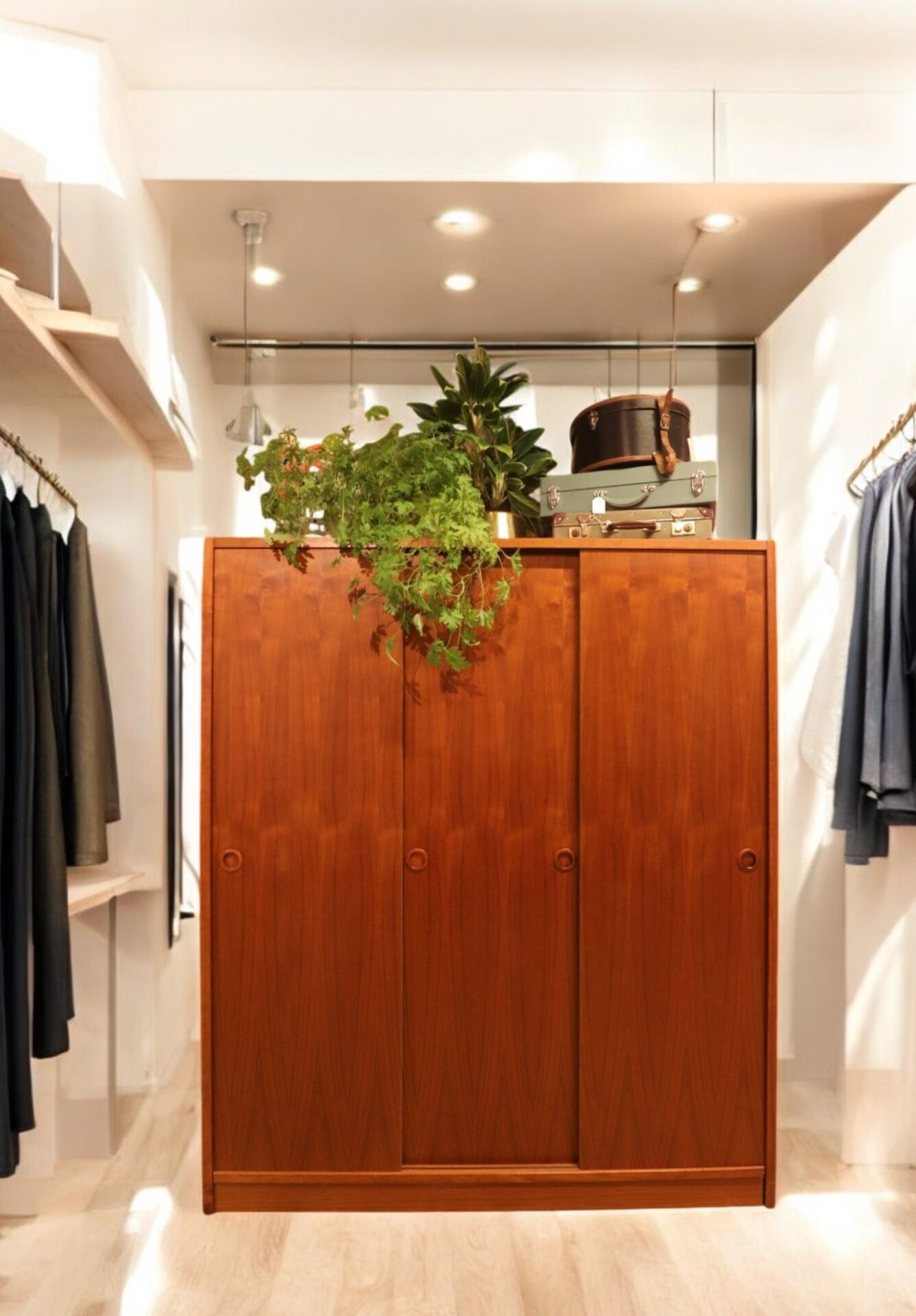 Läs mer om artikeln Tage Mogensen dansk garderob i teak. 150x61x176 cm