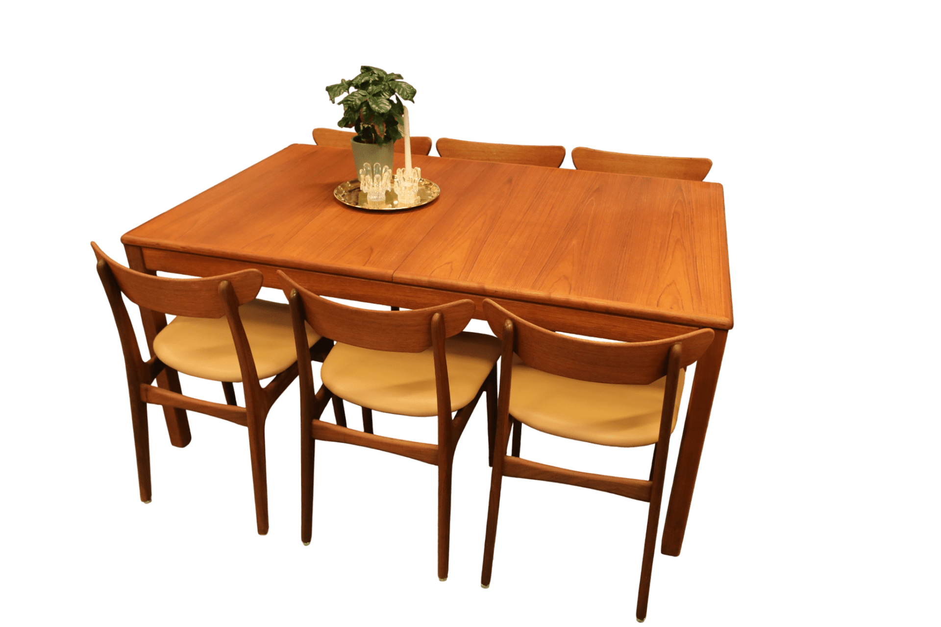 Läs mer om artikeln Danskt matbord i teak med butterflyskiva. 161x100x74+52.5 cm