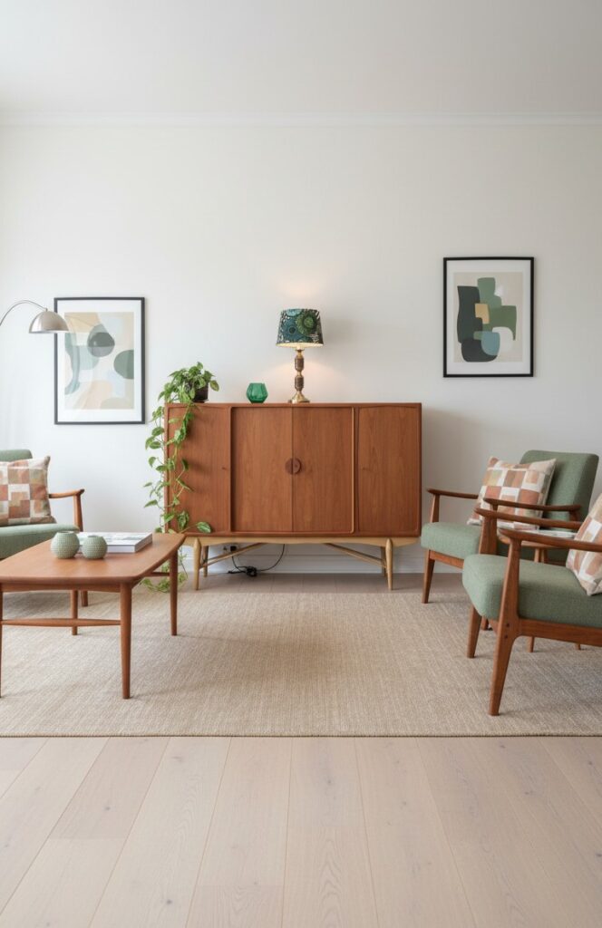 Danskt skåp i teak och ek 1960-tal. 170x42x121 cm