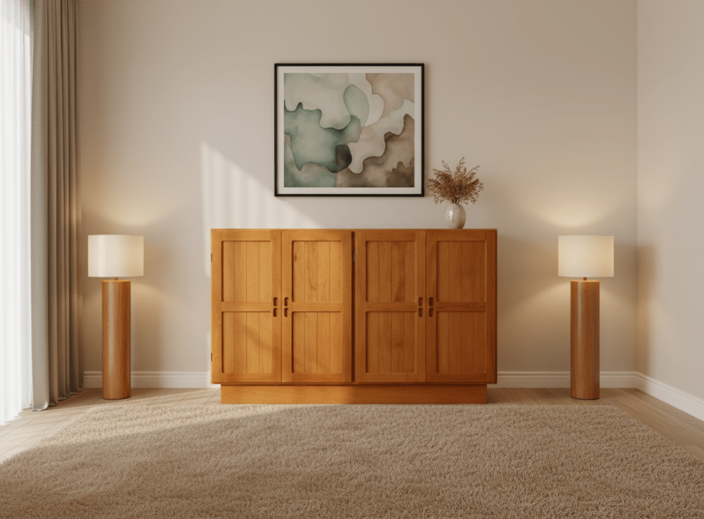 Danskt elegant skåp i massiv teak. 180x47x114 cm