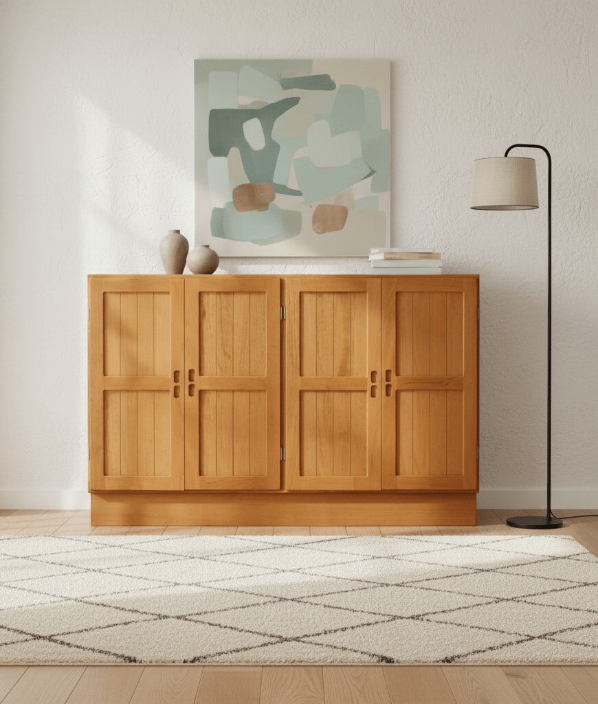 Danskt elegant skåp i massiv teak. 180x47x114 cm