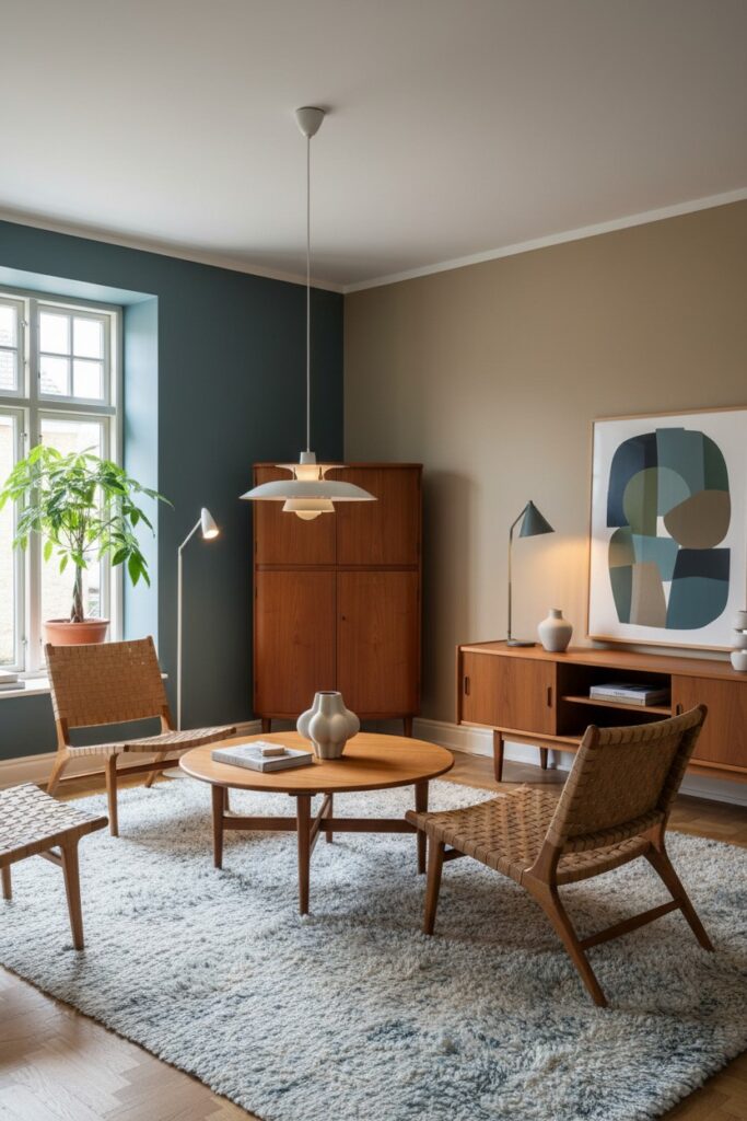 Danskt hörnskåp i teak Arne Hovmand Olsen för Skovmand & Andersen
