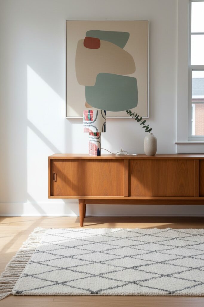 Bordslampa i Josef Franks Manhattan för Svenskt Tenn. 50 cm hög