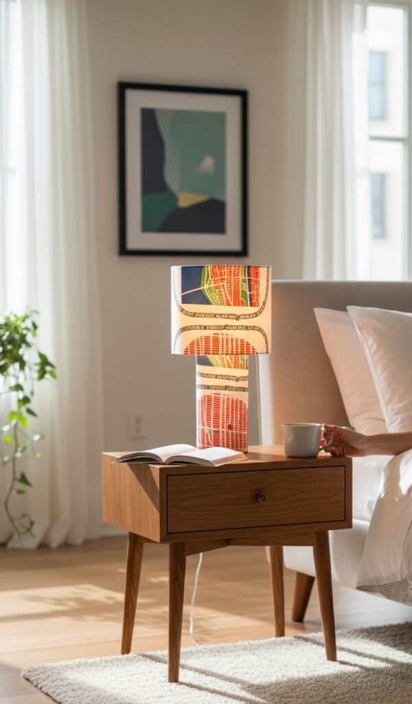 Bordslampa i Josef Franks Manhattan för Svenskt Tenn. 50 cm hög