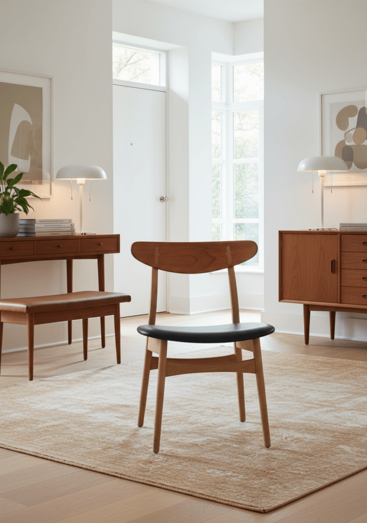 Hans J. Wegner CH30 ikonisk dansk matstol i ek och teak från Carl Hansen & Søn