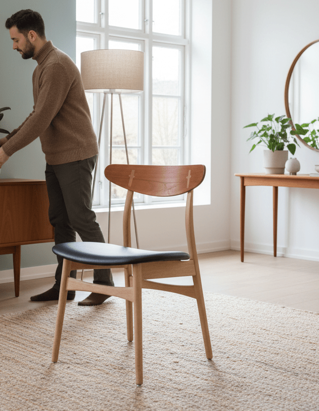 Hans J. Wegner CH30 ikonisk dansk matstol i ek och teak från Carl Hansen & Søn