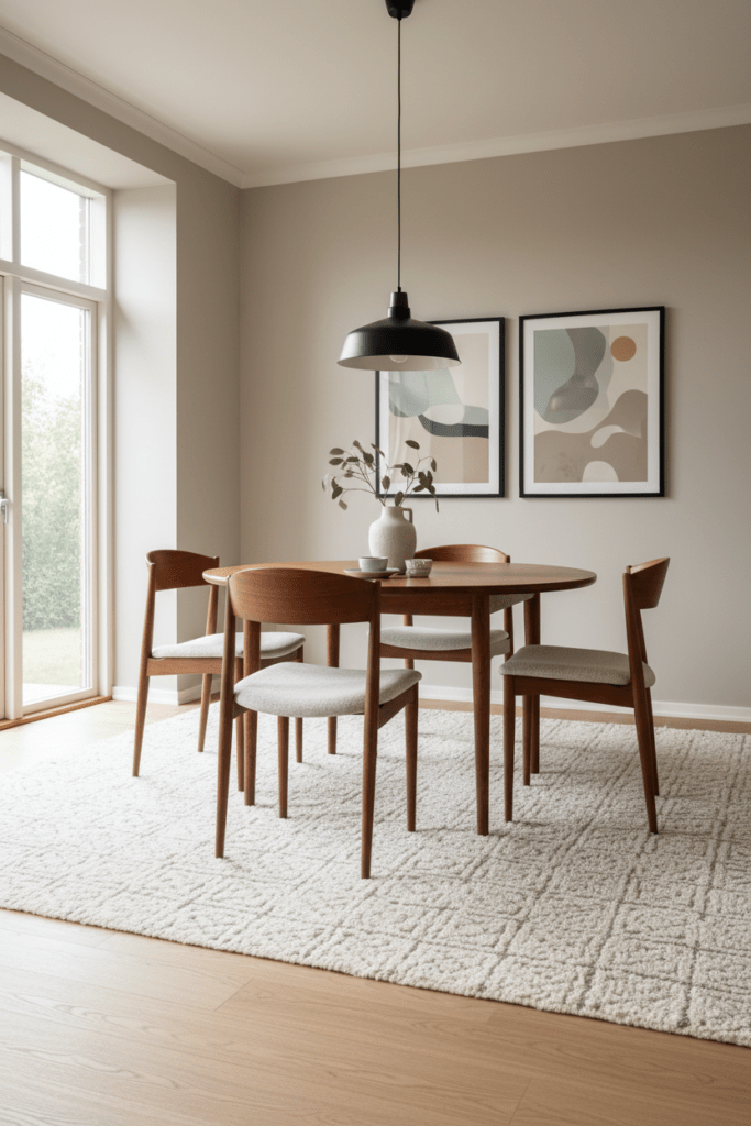 Fyra danska stolar i teak av Theodor Harlev för Farstrup Møbelfabrik. 50 cm bred