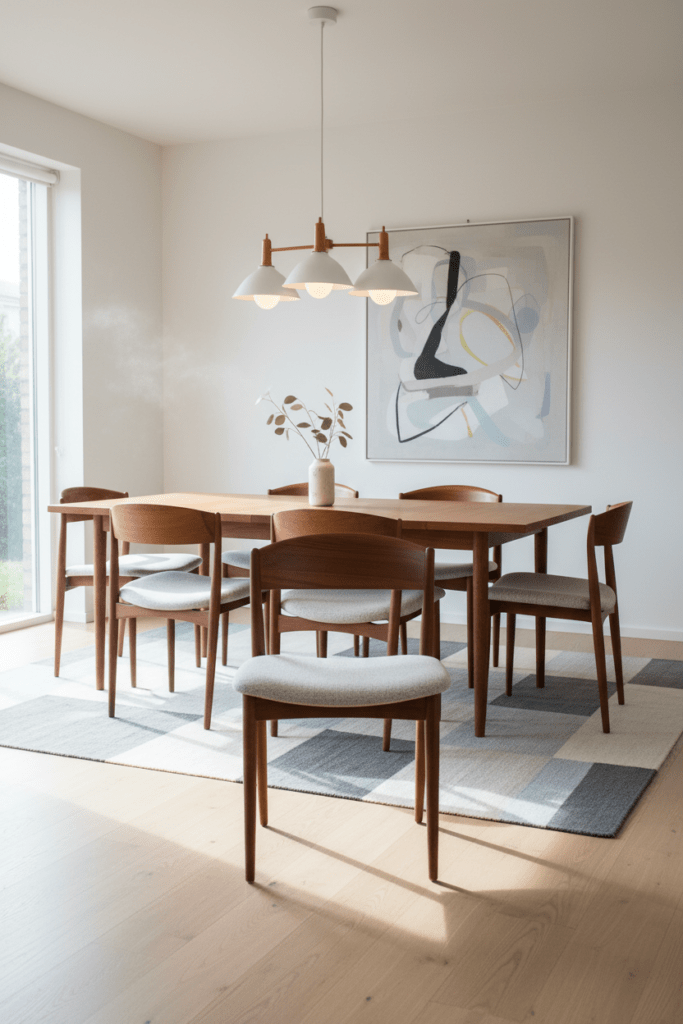 Fyra danska stolar i teak av Theodor Harlev för Farstrup Møbelfabrik. 50 cm bred