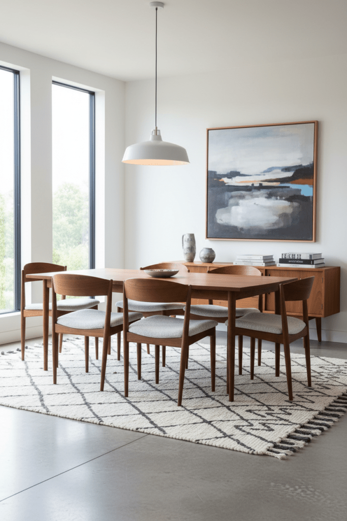 Fyra danska stolar i teak av Theodor Harlev för Farstrup Møbelfabrik. 50 cm bred