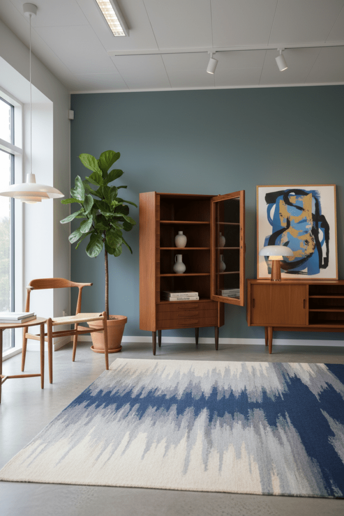 Gunni Omann Danmark hörnvitrinskåp i teak. 89x57x146 cm