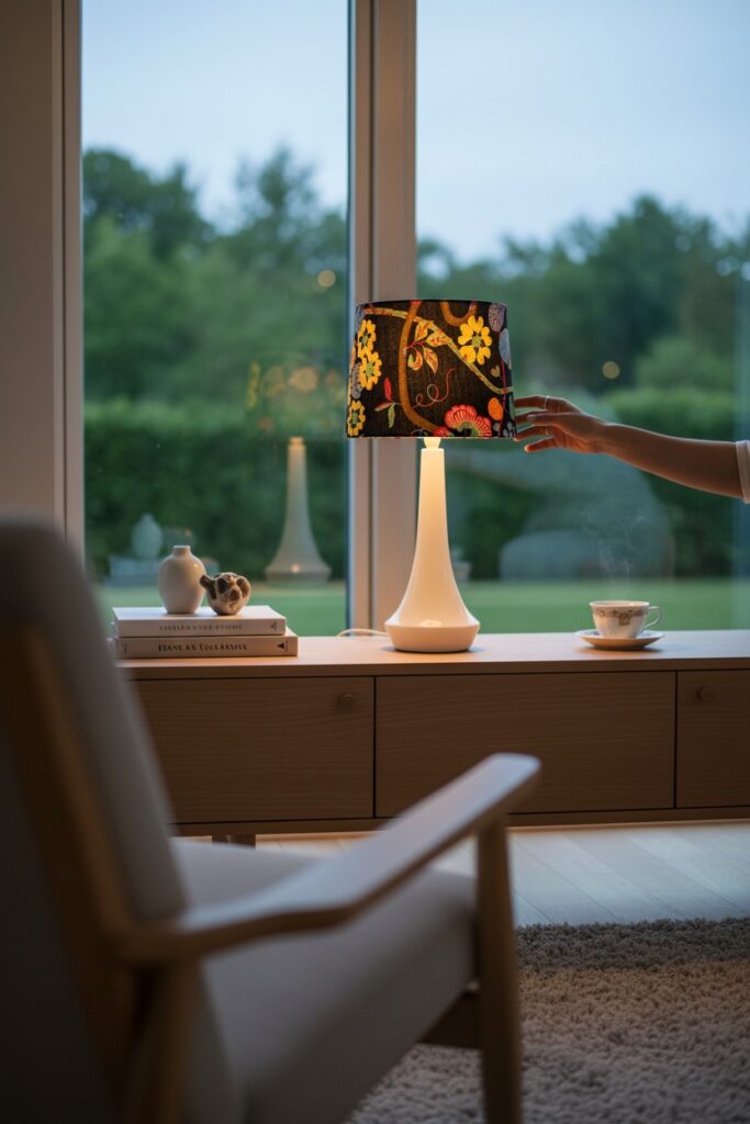 Vit lampfot i opakt glas av Bengt Orup för Hyllinge Glasbruk
