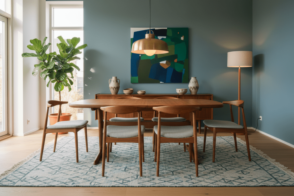 Skovby Møbelfabrik ovalt matbord i teak. 165x100x73 cm+2×50 cm