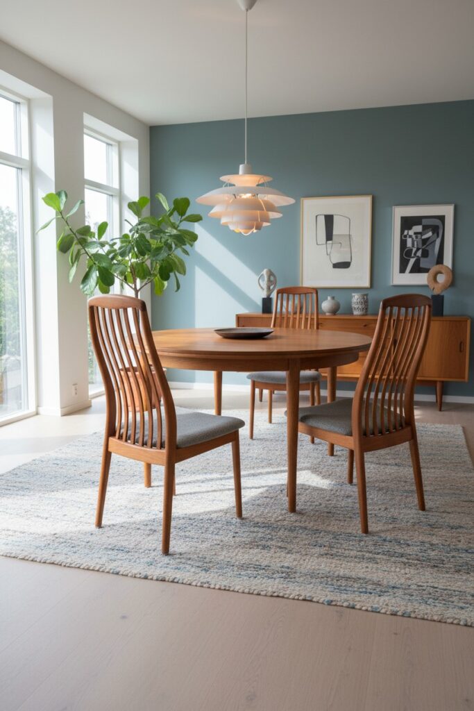 Matstol i massiv teak från Schou Andersen Danmark. 50 cm bred
