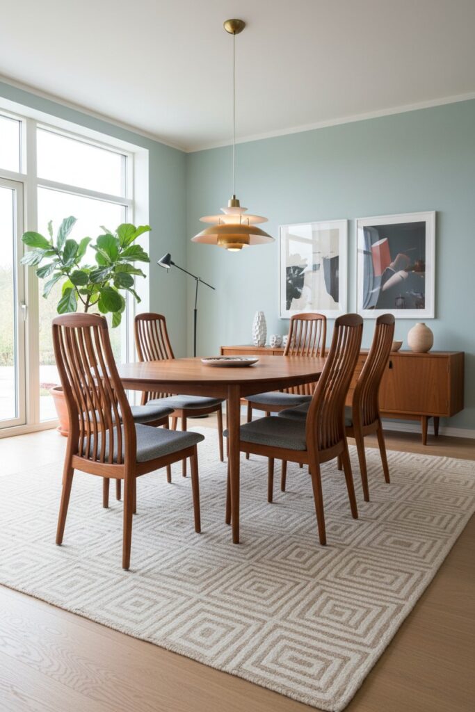 Matstol i massiv teak från Schou Andersen Danmark. 50 cm bred