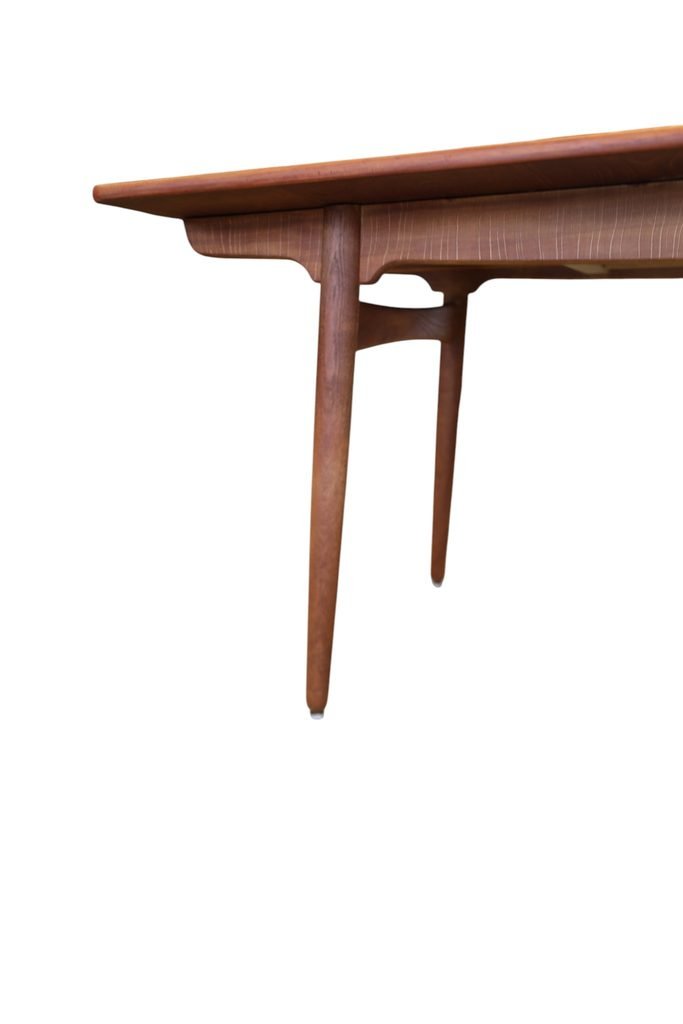 Hans J. Wegner matbord AT 310 i teak & ek för Andreas Tuck. 160x86x73+2×40 cm