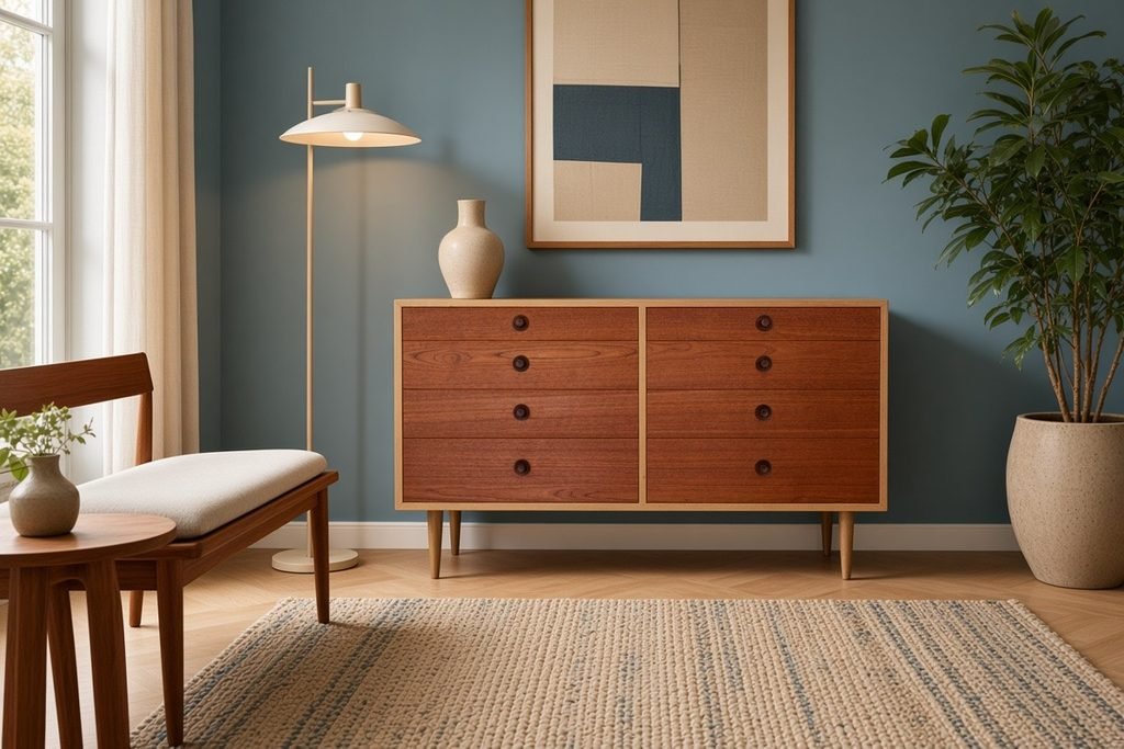 Dubbelbyrå av Børge Mogensen teak & ek Øresund