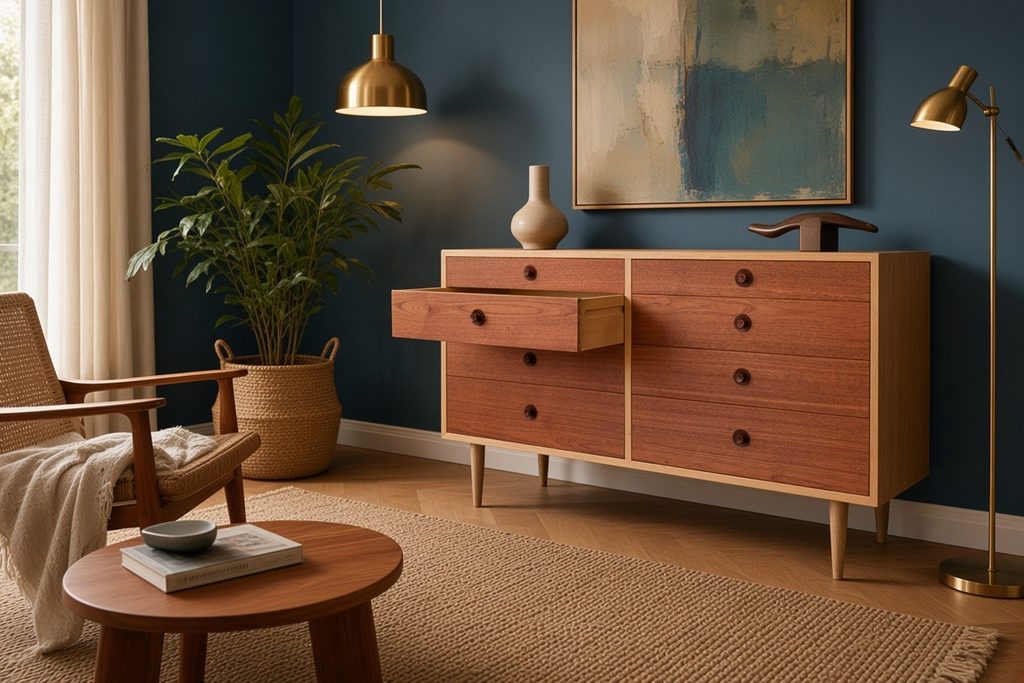 Dubbelbyrå av Børge Mogensen teak & ek Øresund