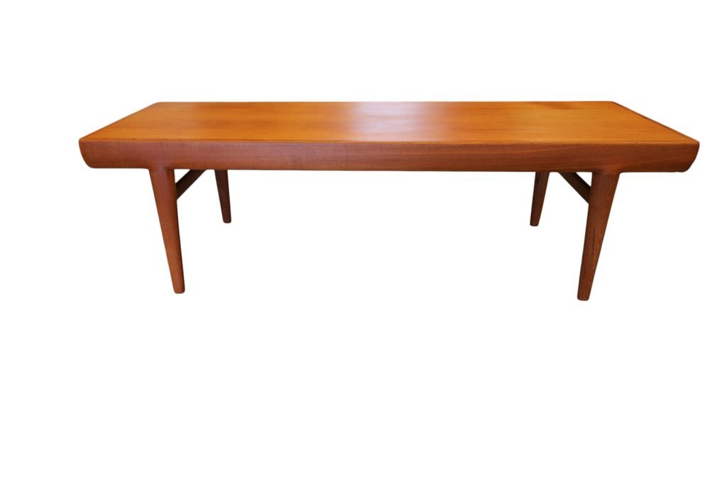 Johannes Andersen soffbord i teak med lådor CFC Silkeborg 1960-tal