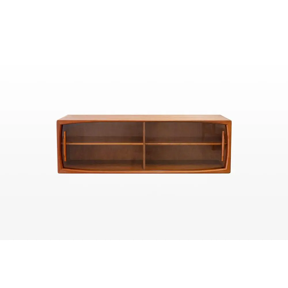 Vitrinskåp/vägghängt sideboard i teak HP Hansen Danmark. 160x32x50 cm
